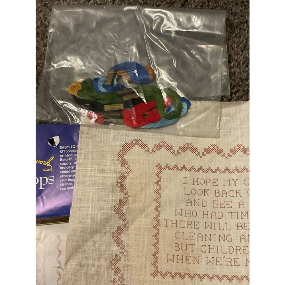 Needles 'n Hoops "Children Grow Up" Cross Stitch Sampler - Picture 2 of 4